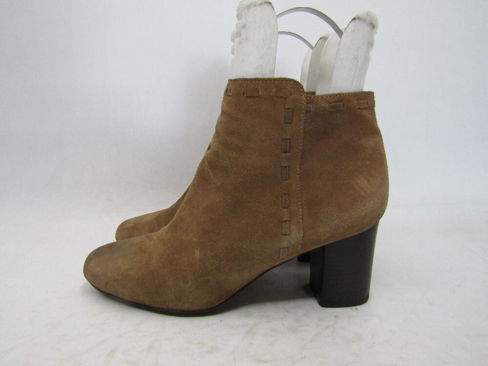VIA SPIGA Womens Size 10 M Brown Suede Zip Ankle Fashion Boots Bootie